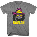 Macho Man-Just Savage-Graphite Heather Adult S/S T-Shirt - Graphite Heather