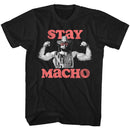 Macho Man-Stay Macho-Black Adult S/S T-Shirt - Black