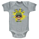 Macho Man-To Be Real-Gray Heather Infant S/S Bodysuit-6M - Gray Heather
