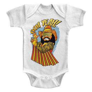 Macho Man-Baby Oh-White Infant S/S Bodysuit-24M - White