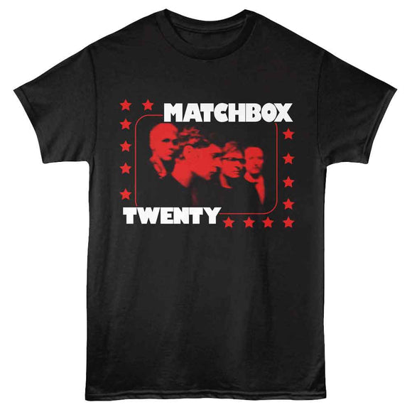 Matchbox Twenty-Matchbox Twenty Star Border-Black Adult S/S T-Shirt - Black