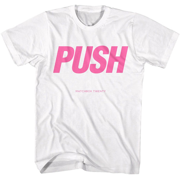 Matchbox Twenty-Matchbox Twenty Push-White Adult S/S T-Shirt - White