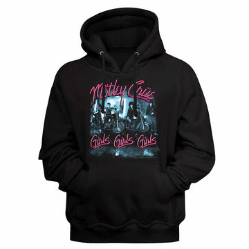 Motley Crue Girls Girls Girls Black Adult Hooded Sweatshirt