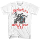 Motley Crue-World Tour-White Adult S/S T-Shirt - White
