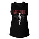 Motley Crue-Dr Feel Good-Black Ladies Muscle Tank-S - Black