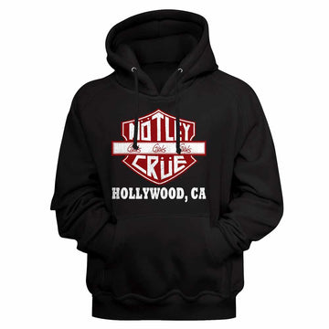 Motley Crue Crue Sign Black Adult Hooded Sweatshirt
