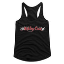 Motley Crue-Red And White Logo-Black Ladies Slimfit Racerback-S - Black