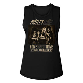 Motley Crue-Home Sweet Home-Black Ladies Muscle Tank-S - Black