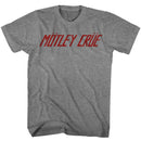 Motley Crue-Logo-Graphite Heather Adult S/S T-Shirt - Graphite Heather