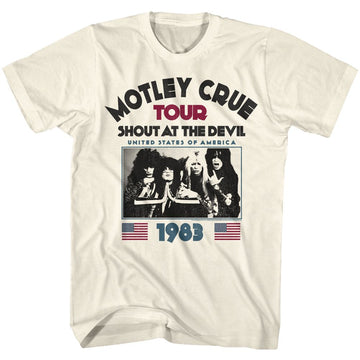 Motley Crue-Satd83-Natural Adult S/S T-Shirt - Natural