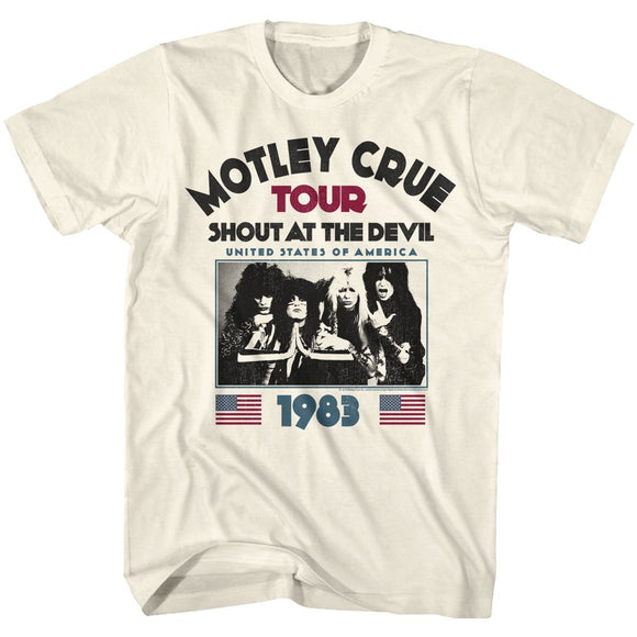 Motley Crue-Satd83-Natural Adult S/S T-Shirt - Natural