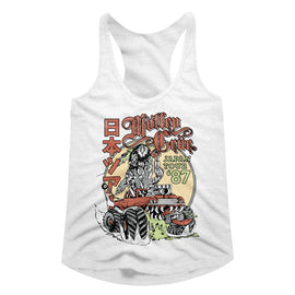 Motley Crue-Japan Tour-White Ladies Slimfit Racerback-S - White