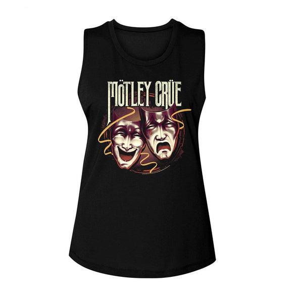 Motley Crue-Motley Crue 1987-Black Ladies Muscle Tank-S - Black