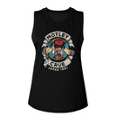 Motley Crue-Motleycrue-Black Ladies Muscle Tank-S - Black