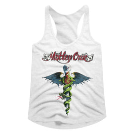 Motley Crue-Drfeelgood-White Ladies Slimfit Racerback-S - White