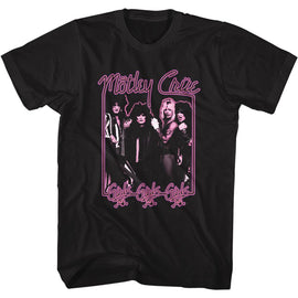 Motley Crue-Girls Girls Girls Neon-Black Adult S/S T-Shirt - Black