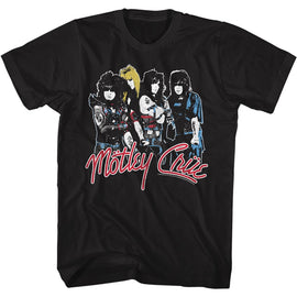 Motley Crue-Band Logo-Black Adult S/S T-Shirt - Black
