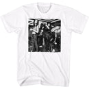 Motley Crue-Bw Band Pic-White Adult S/S T-Shirt - White