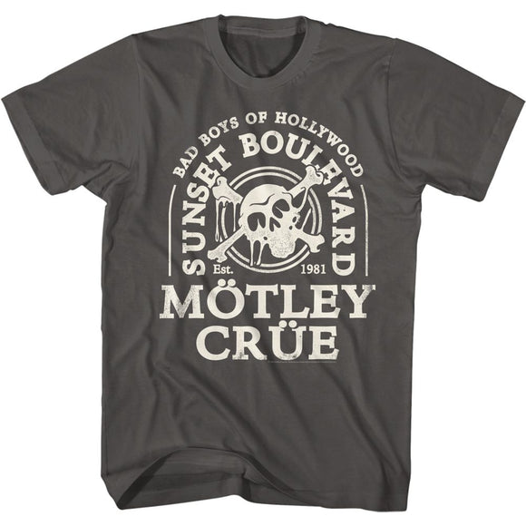 Motley Crue-Dripskull-Smoke Adult S/S T-Shirt - Smoke