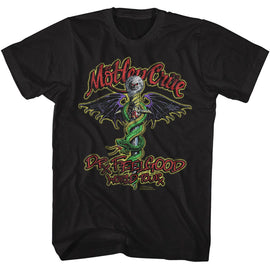 Motley Crue-Motley Crue Dr Feelgood Tour-Black Adult S/S T-Shirt - Black