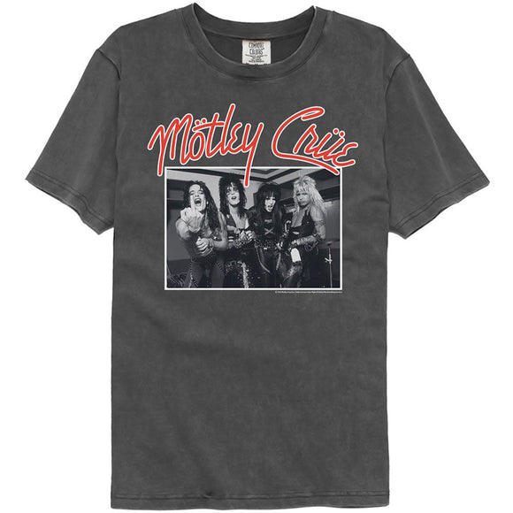 Motley Crue-Motley Crue Stand And Deliver-Comfort Color Pepper Adult S/S T-Shirt - Pepper