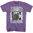 Motley Crue-Motley Crue Dr Feelgood Songs-Purple Heather Adult S/S T-Shirt - Purple Heather