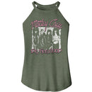 Motley Crue-Motley Crue Dr Feelgood-Military Green Ladies Sleeveless Rocker Tank-S - Military Green