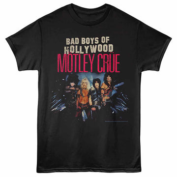Motley Crue Bad Boys Of Hollywood Black Adult T-Shirt