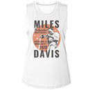 Miles Davis-Miles Davis 1970 Circle-White Ladies Muscle Tank S - White