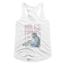 Miles Davis-Miles Davis Stars And Rectangle-White Ladies Slimfit Racerback-S - White