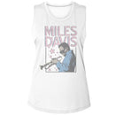 Miles Davis-Miles Davis Stars And Rectangle-White Ladies Muscle Tank S - White