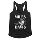 Miles Davis-Miles Davis Playing The Trumpet-Black Ladies Slimfit Racerback-S - Black