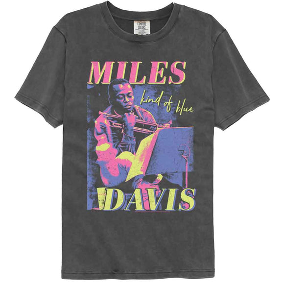 Miles Davis-Miles Davis Vibrant Tricolor-Pepper Comfort Color Adult S/S T-Shirt - Pepper