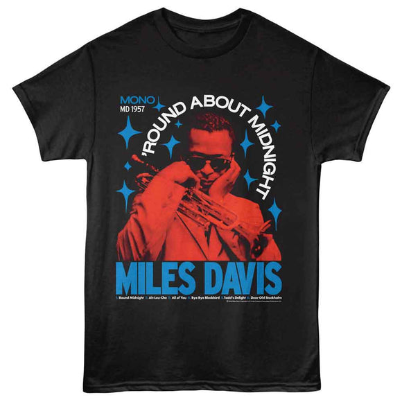 Miles Davis-Miles Davis Round About Midnight 57-Black Adult S/S T-Shirt - Black