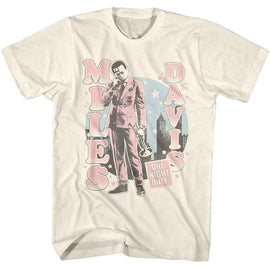 Miles Davis-Miles Davis One Night Only Cityscape-Natural Adult S/S T-Shirt - Natural