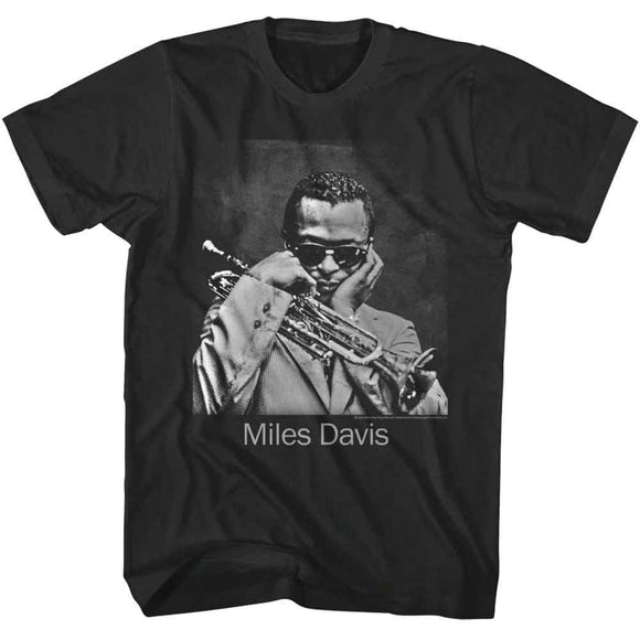 Miles Davis-Miles Davis Round About Midnight Photo-Smoke Adult S/S T-Shirt - Smoke