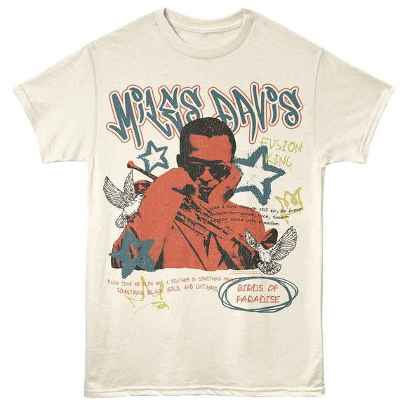 Miles Davis-Miles Davis Birds Of Paradise-Natural Adult S/S T-Shirt - Natural