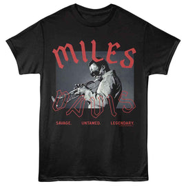Miles Davis-Miles Davis Untamed Legendary-Black Adult S/S T-Shirt - Black