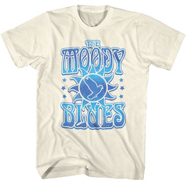 Moody Blues-Moody Blues Bird And Sun-Natural Adult S/S T-Shirt - Natural