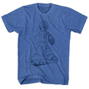 Mega Man-Blueprint-Royal Heather Adult S/S T-Shirt - Royal Heather