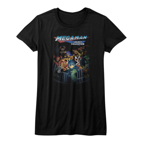 Mega Man-Legacy Collection-Black Ladies S/S T-Shirt - Black