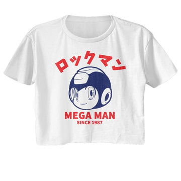 Mega Man-Mega Man Since 1987-White Ladies Festival Cali Crop-S - White
