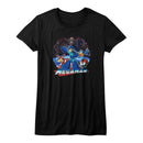 Mega Man-Megaman Collage-Black Ladies S/S T-Shirt - Black