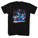 Mega Man-Megaman Collage-Black Adult S/S T-Shirt - Black