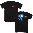 Mega Man-Mega Man Bb2 Front And Back-Black Adult S/S T-Shirt ***F&B***-S - Black