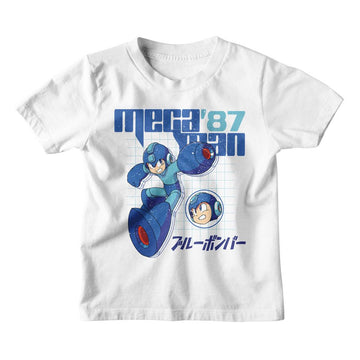 Mega Man-Mega Man 87-White Youth S/S T-Shirt (7-8) - White