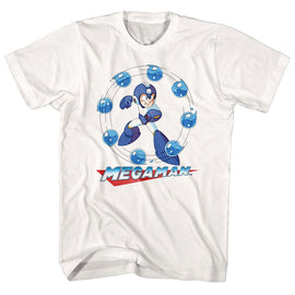 Mega Man-Water Shield-White Adult S/S T-Shirt - White