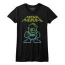 Mega Man-Mega Pixel-Black Ladies S/S T-Shirt - Black