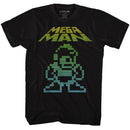Mega Man-Mega Pixel-Black Adult S/S T-Shirt - Black
