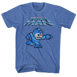 Mega Man-Mega Gunner-Royal Heather Adult S/S T-Shirt - Royal Heather